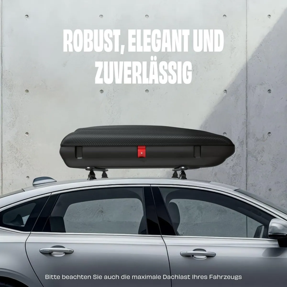Dachbox Auto VDP-BA320 - Dachkoffer für Auto 320l - Autobox Dach im Carbonlook - Roof Box Autodach mit Zentralverriegelung - Aerodynamische Dachbox — Bild 6