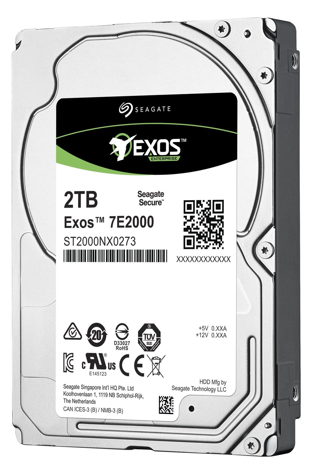 Seagate Exos 7E2000 ST2000NX0273 - Festplatte - 2 TB - intern - 2.5 SFF (6.4 cm SFF)