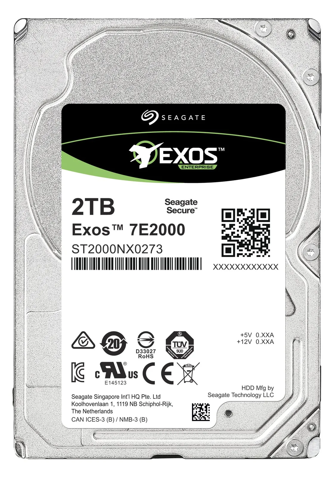Seagate Exos 7E2000 ST2000NX0273 - Festplatte - 2 TB - intern - 2.5 SFF (6.4 cm SFF), Ansicht 3