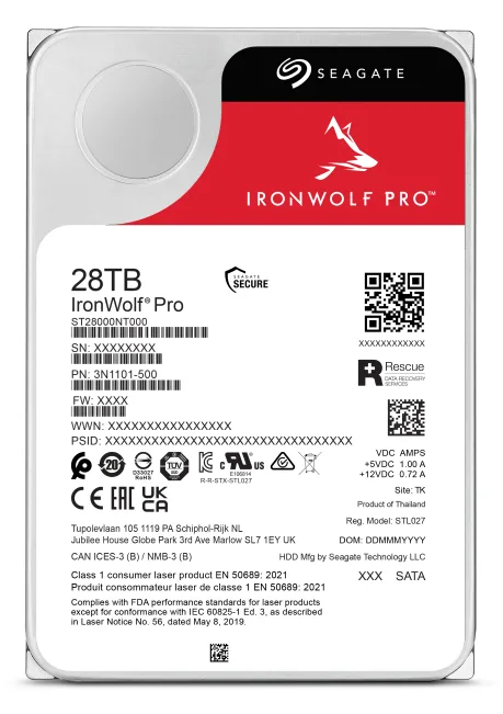 Seagate IronWolf 3.5 SATA ST28000NT000 - Festplatte - Serial ATA, Ansicht 2