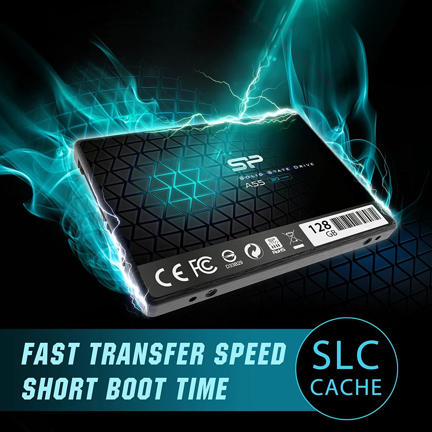 Silicon Power A55 - 128 GB SSD - intern - 2.5 (6.4 cm), Ansicht 4