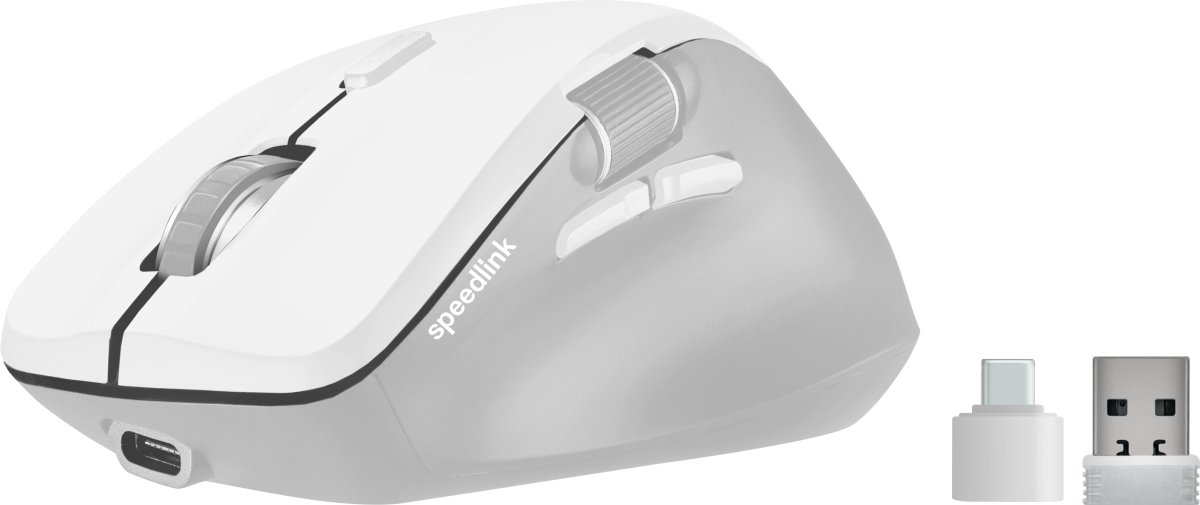 SPEEDLINK Maus LIBERA rechargable wirel. & BT silent wh retail von LumaTech