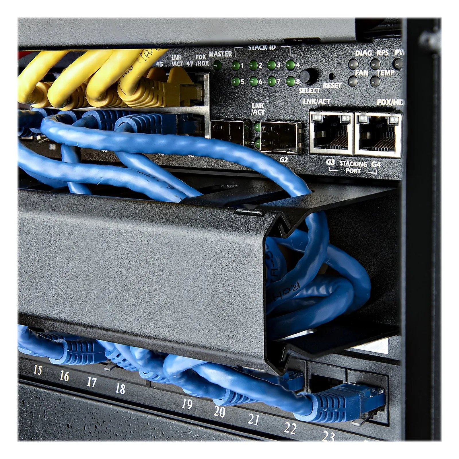 StarTech.com 1 HE 19 Rangierpanel / Kabelordner Kabelmanagement mit Abdeckung - Server Finger Kabelkanal, Ansicht 4