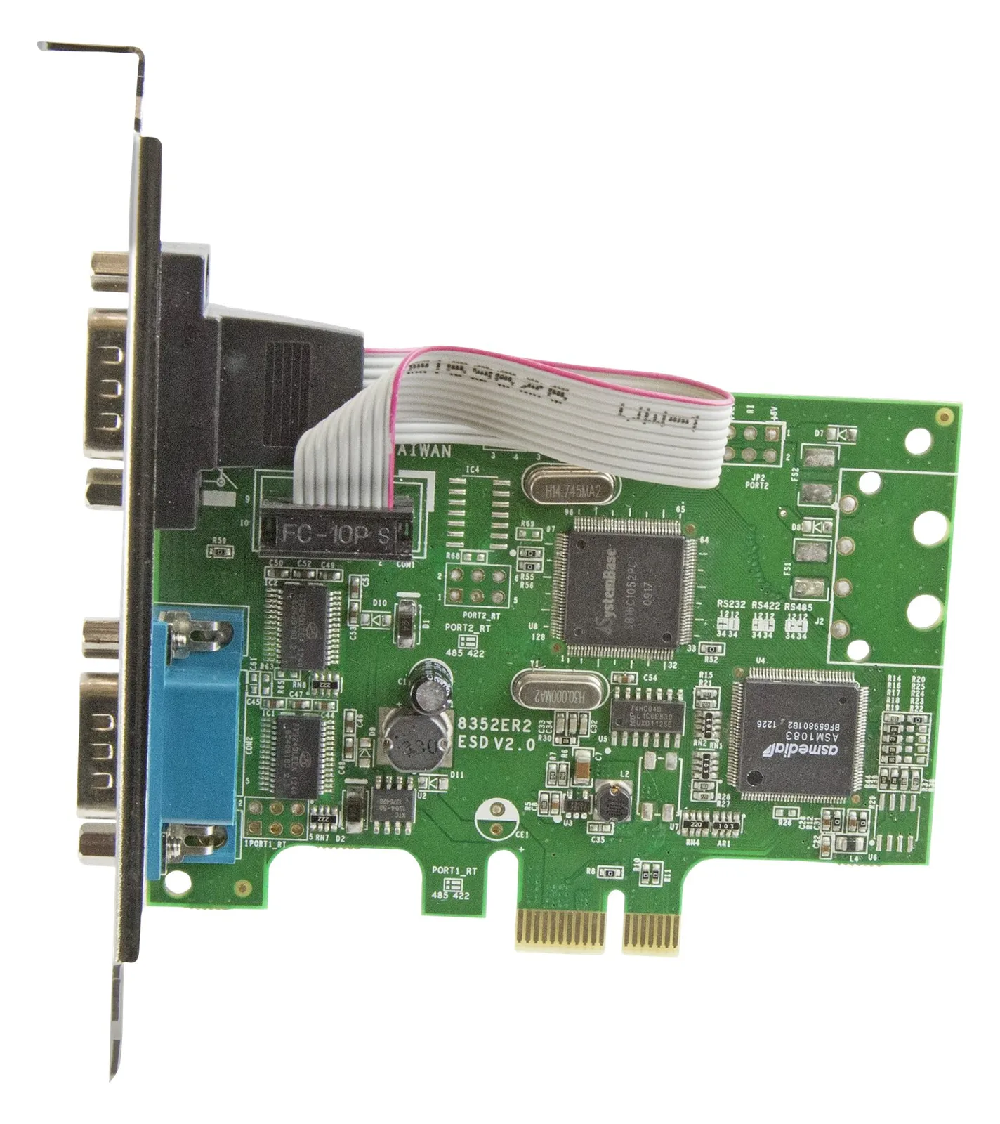 StarTech.com 2 Port PCI Express Seriell Karte mit 16C1050 UART, Ansicht 3