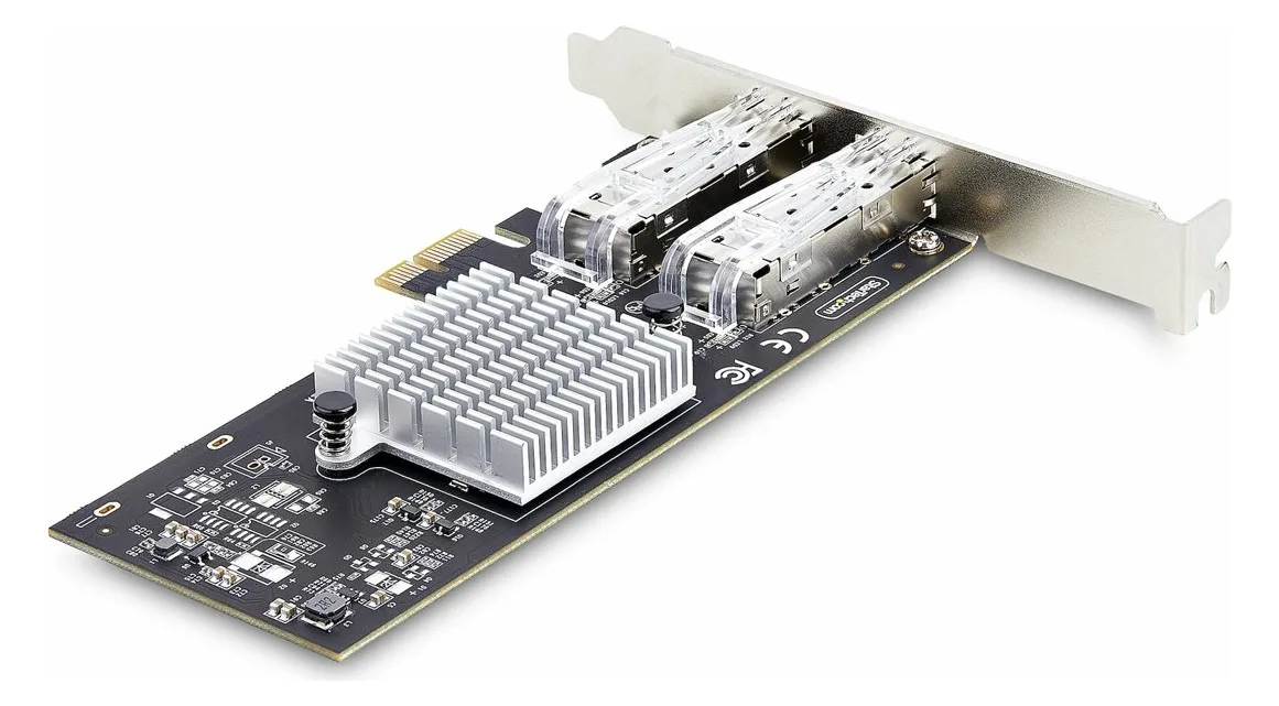 StarTech.com 2-Port GbE SFP Network Card, PCIe 2.0 x1, Intel I350-AM2 2x 1GbE Controller, 1000BASE Copper/Fiber Optic, Ansicht 2