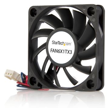 StarTech.com 60mm Gehäuselüfter - Lüfter 6cm für PC Gehäuse mit 3-pin Molex Stecker (60mmx60mmx10mm) von LumaTech
