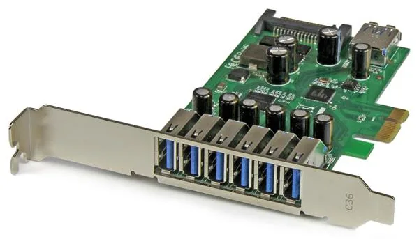 StarTech.com 7 Port PCI Express USB 3.0 Karte - PCIe USB 3.0 (Super Speed), Ansicht 2