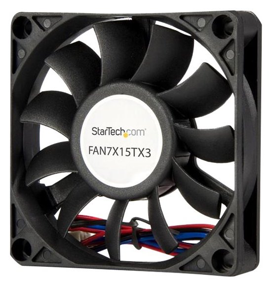 StarTech.com 70mm Gehäuselüfter - Lüfter 7cm für PC Gehäuse mit 3-pin Molex Stecker (70mmx70mmx15mm) von LumaTech