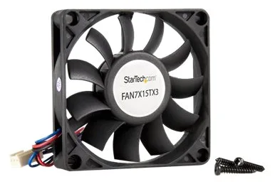 StarTech.com 70mm Gehäuselüfter - Lüfter 7cm für PC Gehäuse mit 3-pin Molex Stecker (70mmx70mmx15mm), Ansicht 2