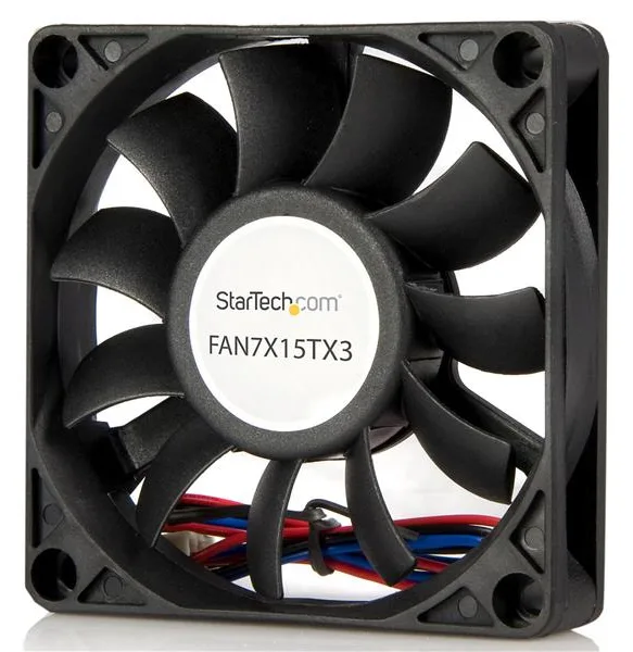 StarTech.com 70mm Gehäuselüfter - Lüfter 7cm für PC Gehäuse mit 3-pin Molex Stecker (70mmx70mmx15mm), Ansicht 3