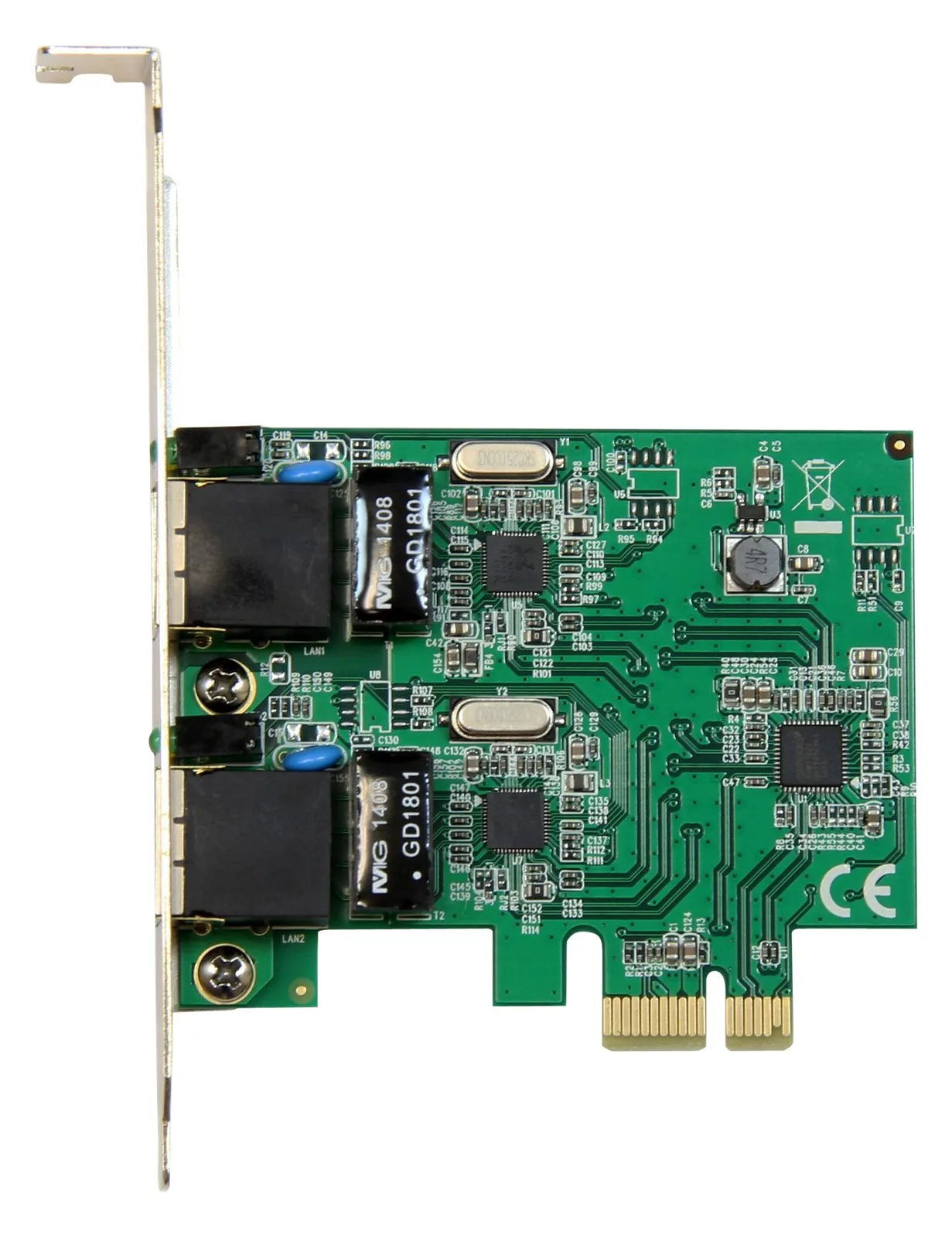 StarTech.com Dual Port Gigabit PCI Express Server Network Adapter Card - 1 Gbps PCIe NIC, Ansicht 3