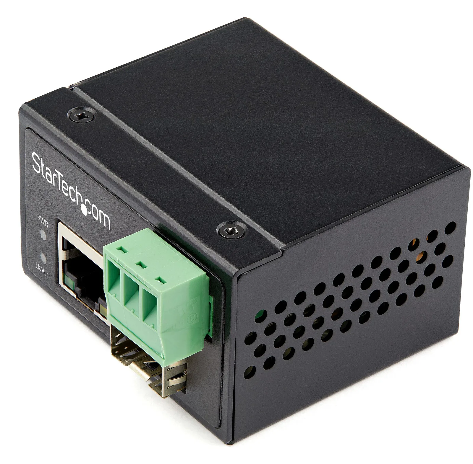 StarTech.com Industrial Media Converter - 100 Mbit/s Medienkonverter LWL Kupfer - Singlemode-/Multimode Glasfaser, Ansicht 2