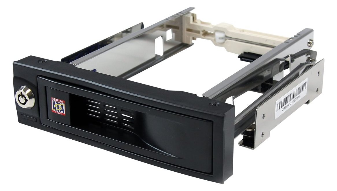 StarTech.com SATA Wechselrahmen 5,25 Zoll trägerlos - Mobiles Festplatten Speicher Rack für 8,9cm (3,5) von LumaTech