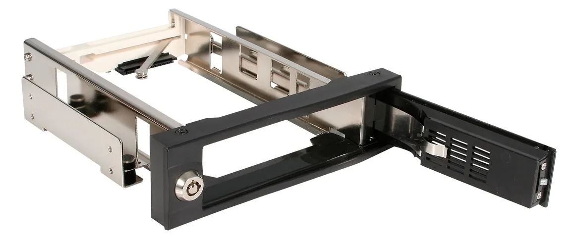 StarTech.com SATA Wechselrahmen 5,25 Zoll trägerlos - Mobiles Festplatten Speicher Rack für 8,9cm (3,5), Ansicht 3
