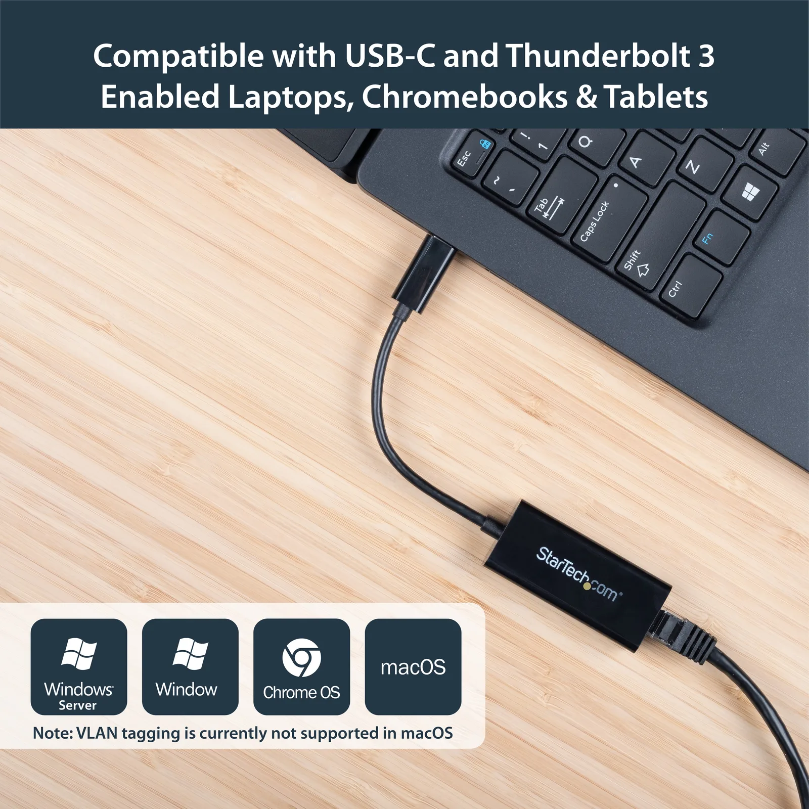 StarTech.com USB-C auf Gigabit Netzwerkadapter - USB 3.1 Gen 1 (5 Gbit/s), Ansicht 2