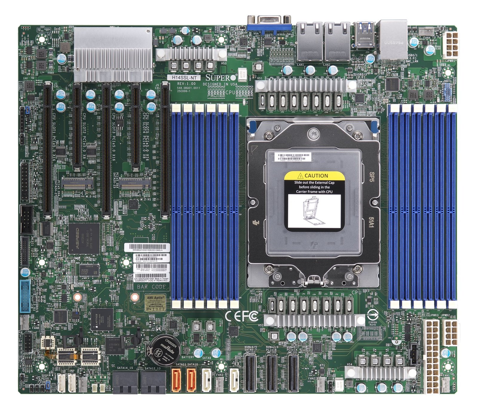 Supermicro Motherboard H14SSL-NT - ATX - Mainboard - Mainboard - ATX von LumaTech