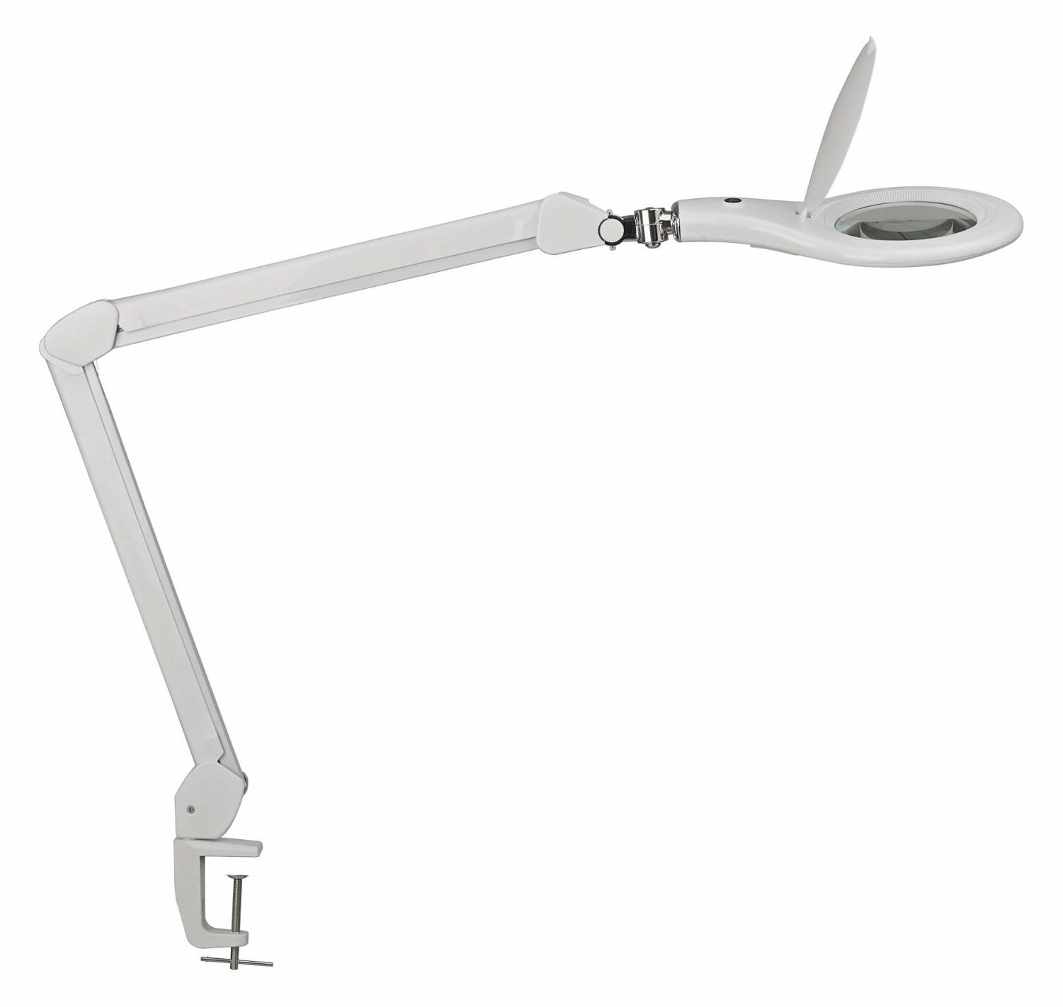 Jakob Maul GmbH LED Lupenleuchte Makro mit Klemmfuß weiß