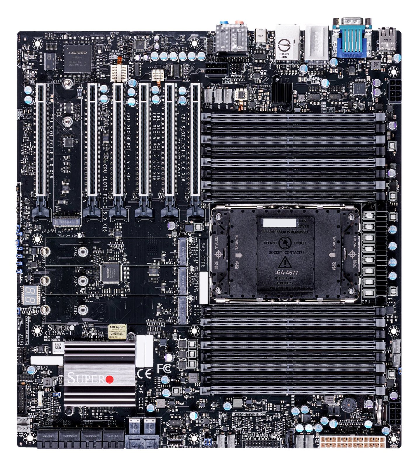 Supermicro X13SWA-TF - Motherboard - E-ATX - LGA4677 Socket-E von LumaTech