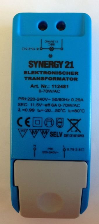 Synergy 21 S21-PS-12105 - Beleuchtungsstromversorgung - Blau - AC - 105 W - 220 - 240 V - 50 - 60 Hz