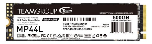 Team Group MP44L TM8FPK500G0C101 - 500 GB - M.2 - 5000 MB/s
