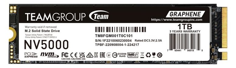 Team Group NV5000 - SSD - 1 TB - intern - M.2 2280 - PCIe 4.0 x4 (NVMe)