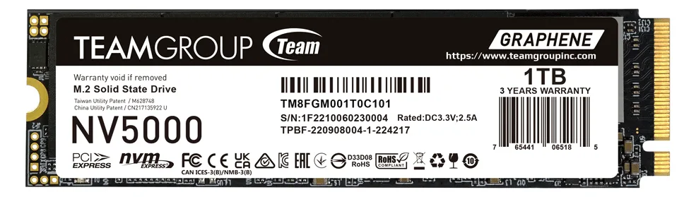 Team Group NV5000 - SSD - 1 TB - intern - M.2 2280 - PCIe 4.0 x4 (NVMe), Ansicht 4