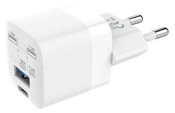 TECH DATA Vision - Netzteil - 30 Watt - 3 A - QC 3.0 - 2 Ausgabeanschlussstellen (24 pin USB-C, USB) von LumaTech