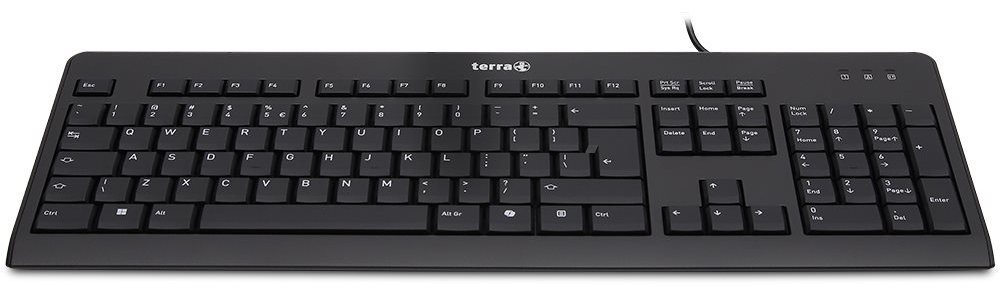 TERRA Keyboard 1500 Corded USB black Copilot 105 toetsen met kabel - Tastatur - 105 Tasten - TL: US, QWERTY