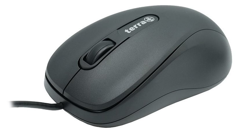 TERRA Mouse 1500 Corded USB black 3-Tasten symmetrisch kabelgebunden 1 - Maus - Sonstiges Eingabegerät