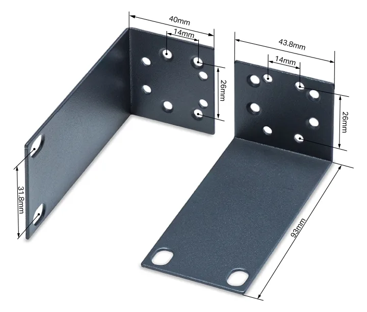 TP-LINK 13 Inch Switch Rack Mount Kit - Montageset - Schwarz - Metall - OC300 - TL-R480T+ - TL-SF1016DS - TL-SF1024D, Ansicht 2