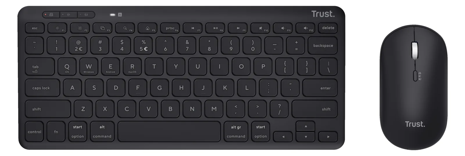 Trust Lyra - Tastatur-und-Maus-Set - Multi-Device, Ansicht 3