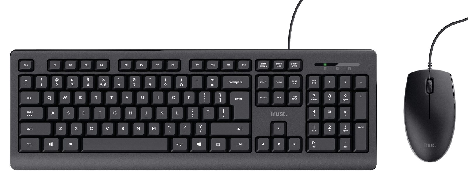 Trust TKM-250 - Tastatur-und-Maus-Set - USB - TL: Deutsch, QWERTZ
