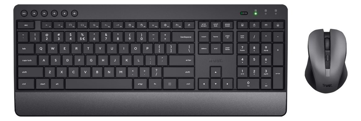 Trust Trezo Comfort - Tastatur-und-Maus-Set - kabellos - TL: Deutsch, QWERTZ