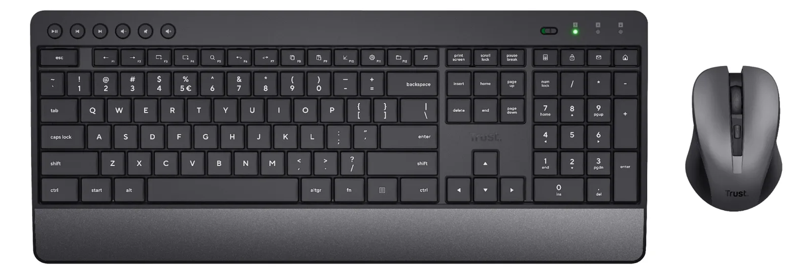Trust Trezo Comfort - Tastatur-und-Maus-Set - kabellos - TL: Deutsch, QWERTZ, Ansicht 2