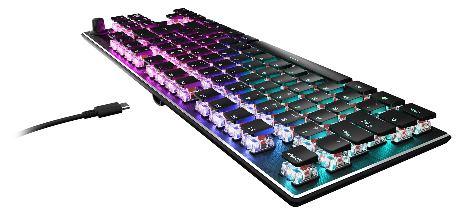 Turtle Beach Vulcan TKL AIMO Gaming-Tastatur Red Switch - Tastatur - TL: Deutsch, QWERTZ, Ansicht 3
