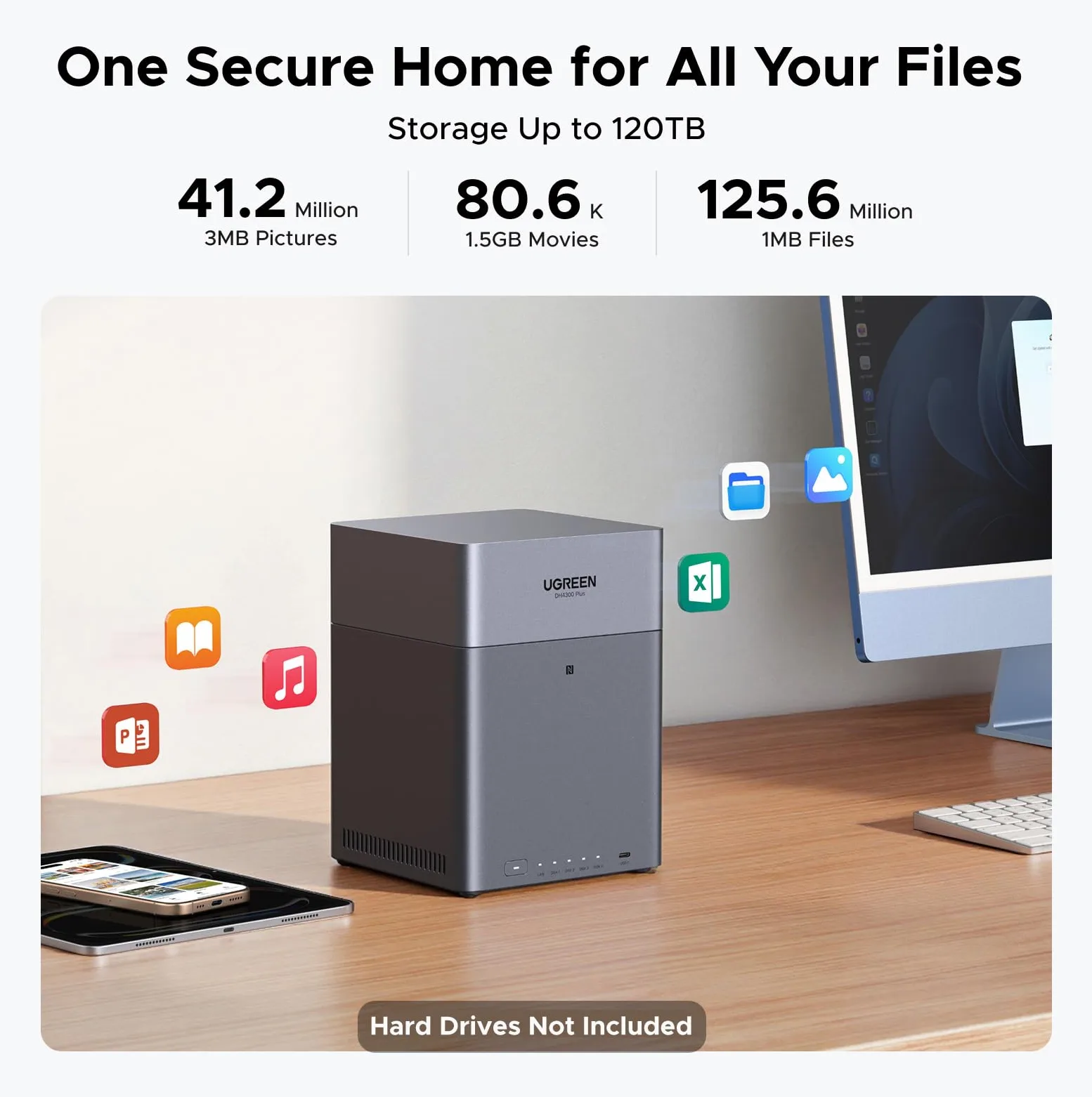 Ugreen NASync DH4300 Plus 4-Bay - Storage Server - NAS, Ansicht 3