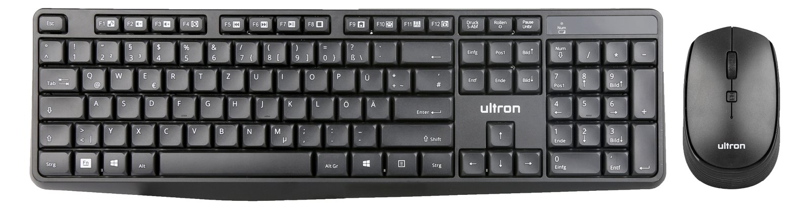 Ultron UMC-300 - Tastatur-und-Maus-Set - kabellos - TL: Deutsch, QWERTZ