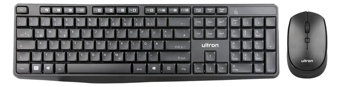 Ultron UMC-300 - Tastatur-und-Maus-Set - kabellos - TL: Deutsch, QWERTZ, Ansicht 2