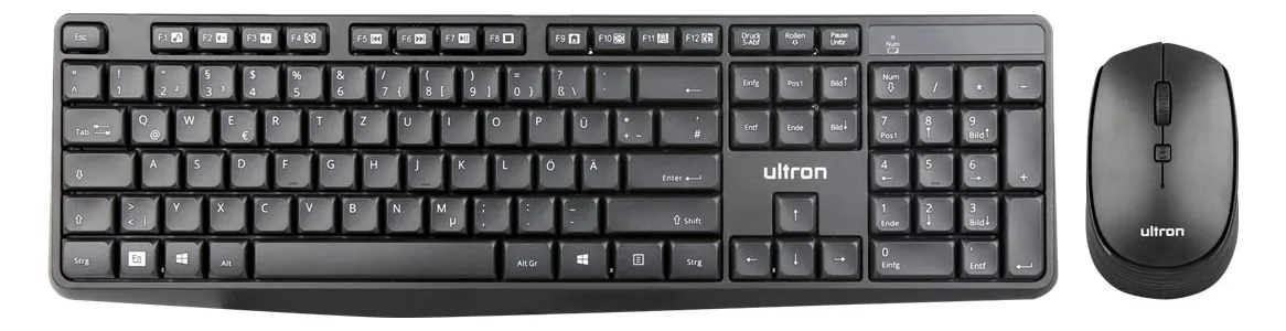 Ultron UMC-300 - Tastatur-und-Maus-Set - kabellos - TL: Deutsch, QWERTZ, Ansicht 5