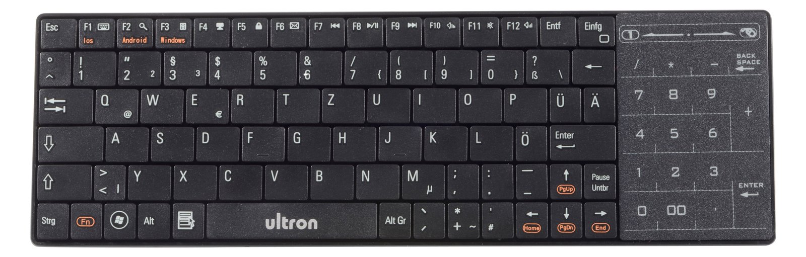 Ultron UMT-BT - Tastatur - Bluetooth - TL: Deutsch, QWERTZ