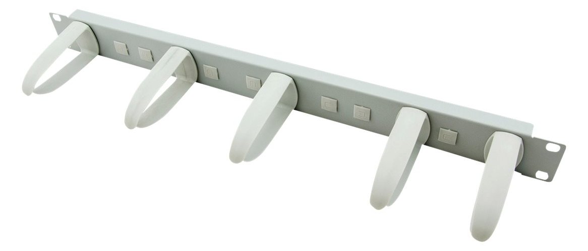 VALUE 19 Cable Management plate - Kabelführungsplatte für Schaltschrank - Grau - 1U - 25.4/48.3 cm (10/19) von LumaTech