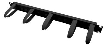 VALUE 19 Cable Management plate - Kabelführungsplatte für Schaltschrank - Schwarz - 1U - 25.4/48.3 cm (10/19) von LumaTech