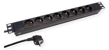 VALUE 19-Steckdosenleiste 1 HE 8fach 3m Zuleitung - Steckdosenleiste - 3 m von LumaTech