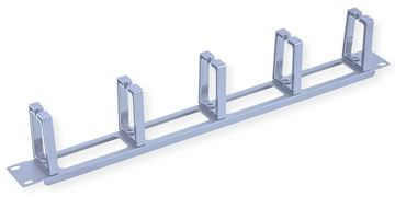 VALUE 48.26cm 19Zoll Frontplatte 5 Kabelösen Typ C Kabeldurchfuhrung RAL 7035 von LumaTech