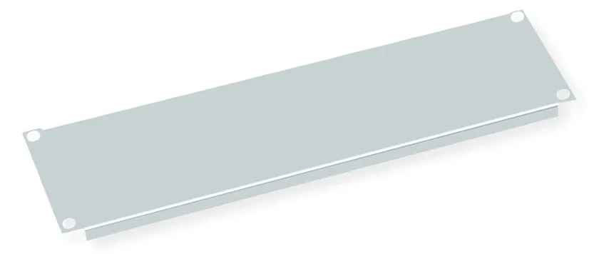 VALUE Blindabdeckung - Hellgrau, RAL 7035 - 3U - 48.3 cm (19), Ansicht 3