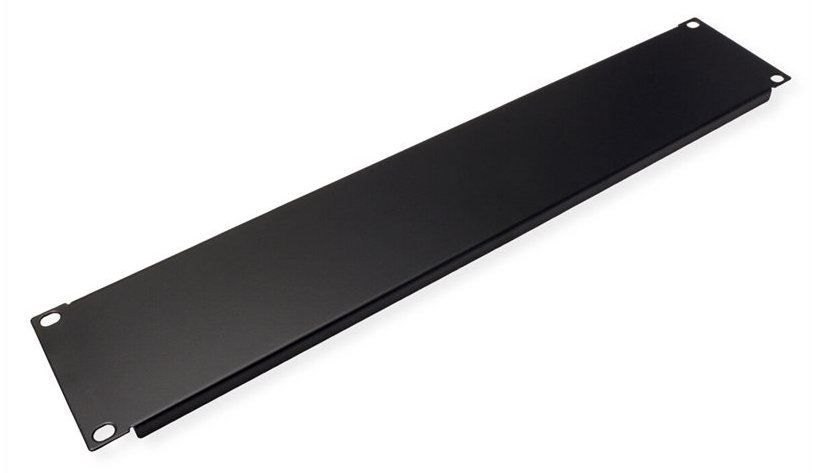VALUE Blindabdeckung - Schwarz, RAL 9005 - 2U - 48.3 cm (19) von LumaTech