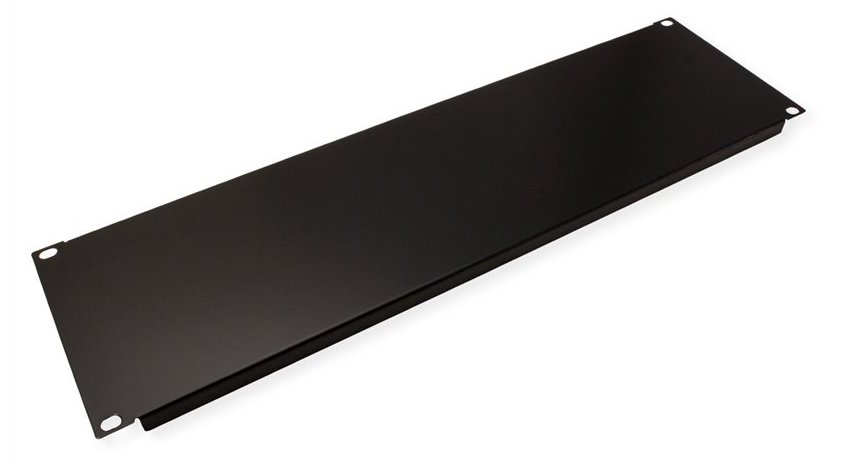 VALUE Blindabdeckung - Schwarz, RAL 9005 - 3U - 48.3 cm (19) von LumaTech