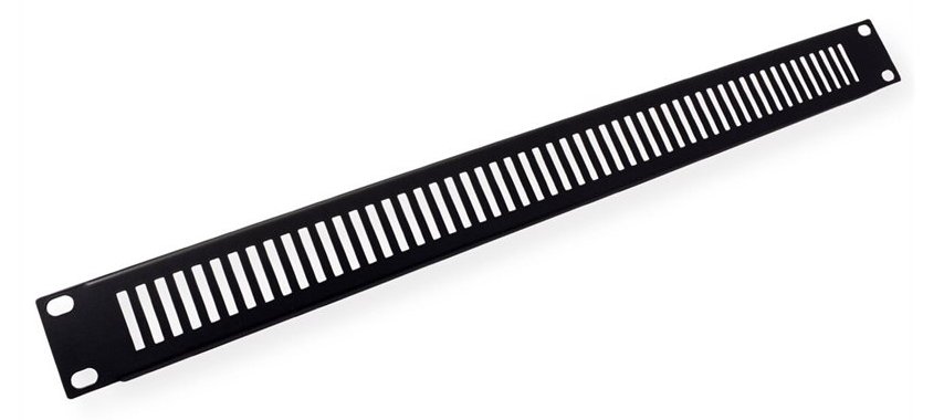 VALUE Blindabdeckung - Vorderseite - Schwarz, RAL 9005 - 1U - 48.3 cm (19) von LumaTech