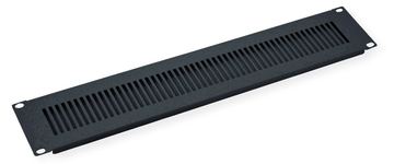 VALUE Blindabdeckung - Vorderseite - Schwarz, RAL 9005 - 2U - 48.3 cm (19) von LumaTech
