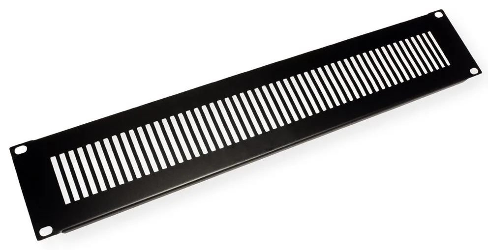 VALUE Blindabdeckung - Vorderseite - Schwarz, RAL 9005 - 2U - 48.3 cm (19), Ansicht 2